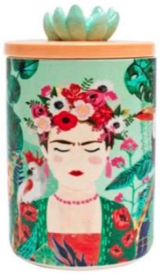 Keramikdose mit Deckel Frida Kahlo