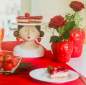 Preview: Kuchenplatte Ladykopf mit Erdbeerohringen