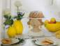 Preview: Kuchenplatte Ladykopf mit Zitronenohrringen