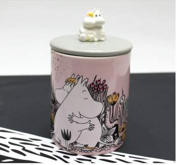 Preview: Keramikdose mit Deckel Moomin