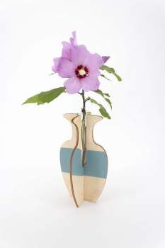 Blumenvase Murano aus Holz-Glas