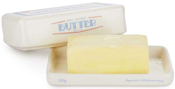 Balvi Keramik Butterdose mit Deckel Retro