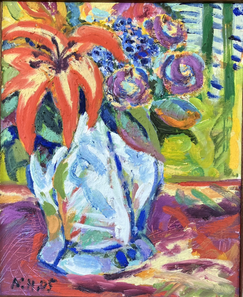 Original Gemälde " Weiße Vase" Norbert Hornig