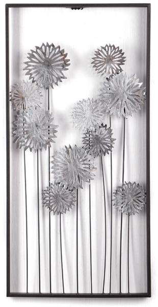 Gilde Wandrelief Flowers 62cm