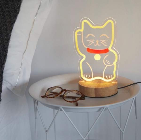 LED Tischlampe Katze