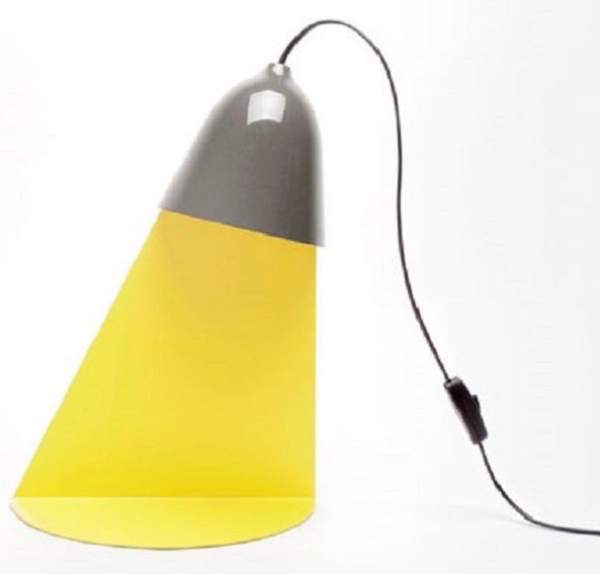 Design Wandleuchte Grau Gelb