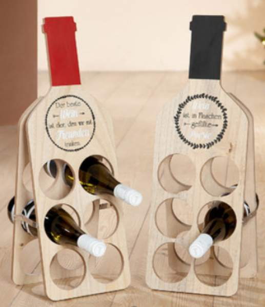 Weinregal Holz für 6 Flaschen Wein